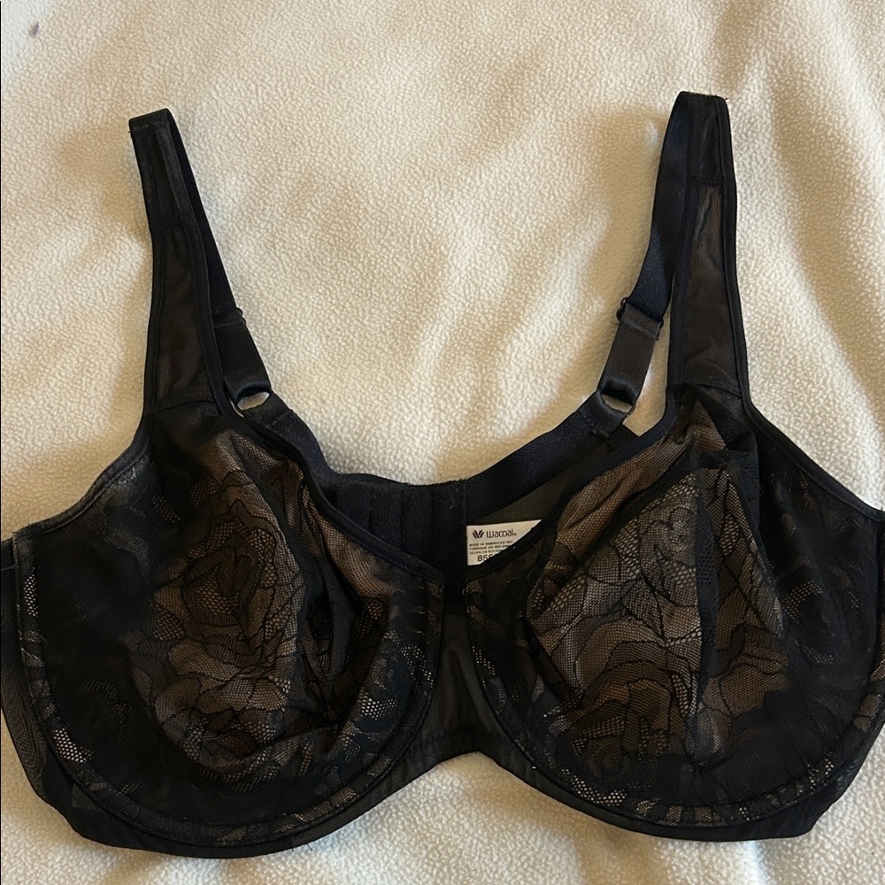 Wacoal Black Sheer Lace Bra